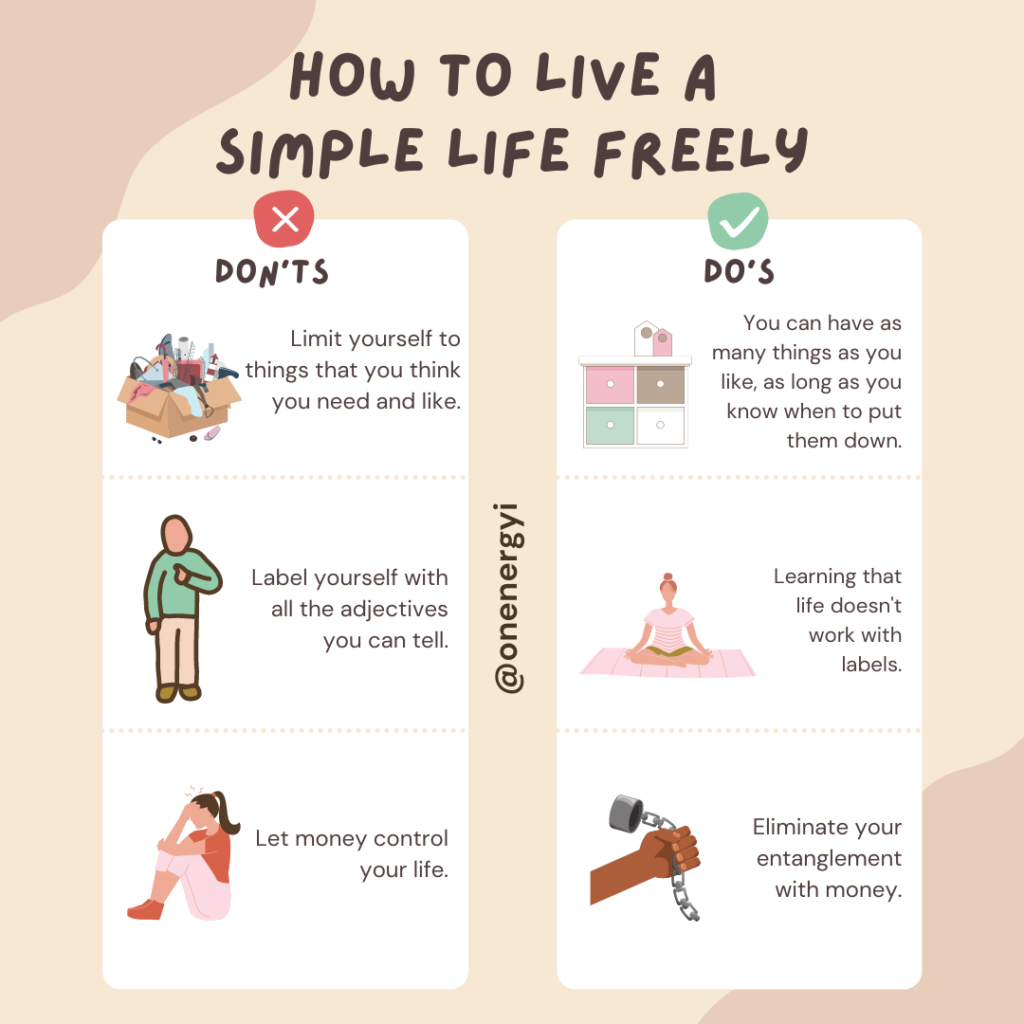 how to live a simple life