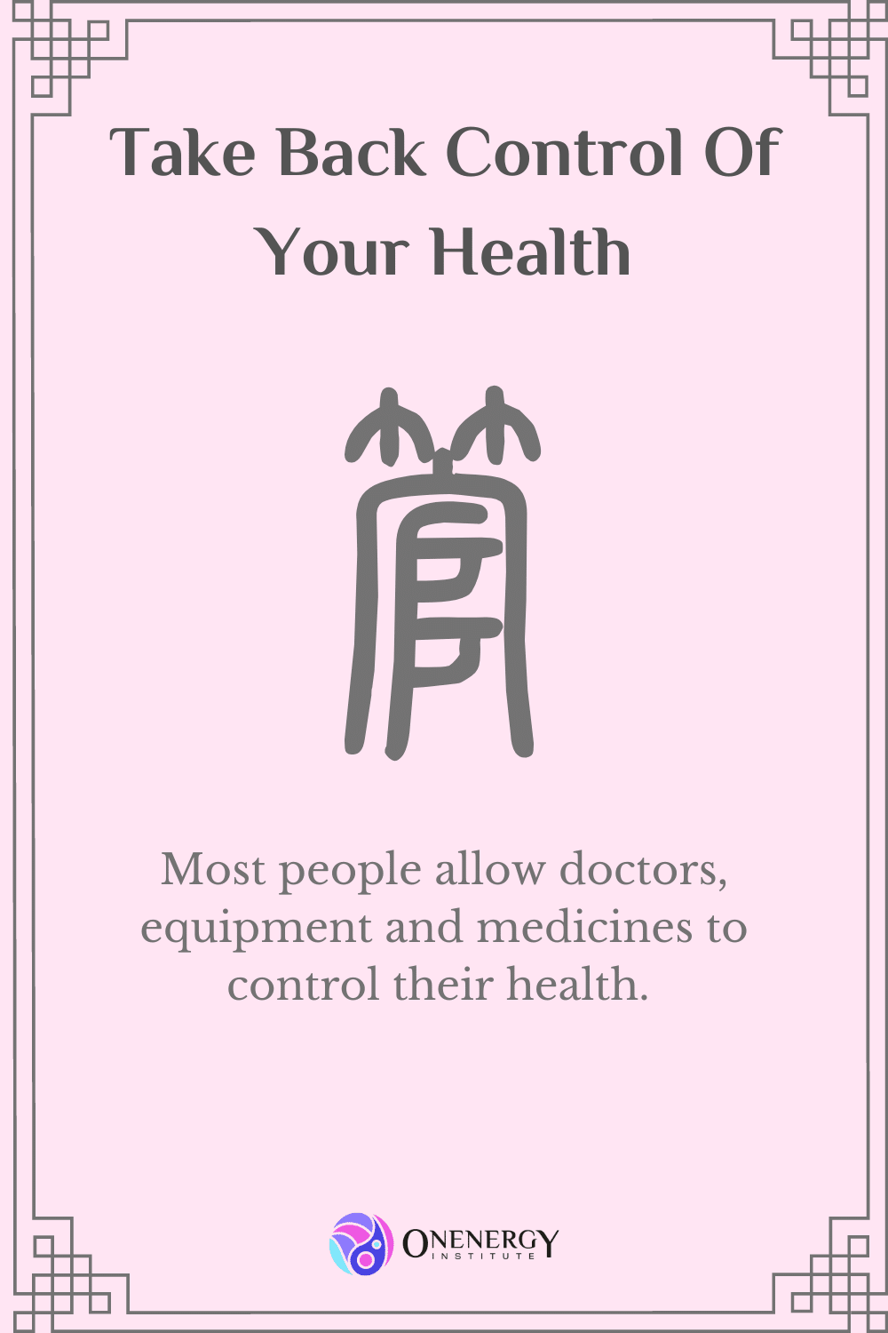 take back control of your health